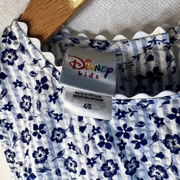 Disney Kids Girls Sleeveless Floral Ribbon Tie Dress Size 4/5 - Picture 11 of 12